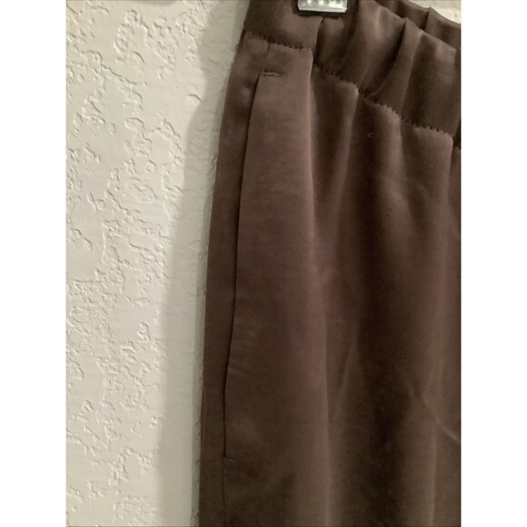Banana Republic Silky Wide Leg Pants Drawstring Waist Medium Brown NWT - Picture 7 of 8
